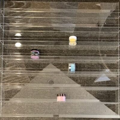 Clear 2oz Dip Wall Rack (184) Hold 112 Jars