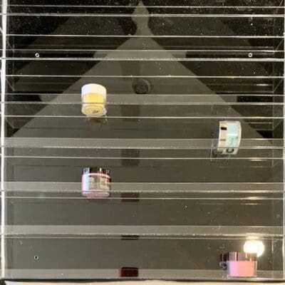 Clear 2oz Dip Wall Rack (96) Hold 63 Jars