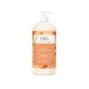 A 33oz (975 ml) bottle of CND Scentsations Hand & Body Lotion 33oz in tangerine and lemongrass scent with a convenient pump dispenser.