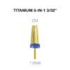 Image of a Cre8tion 5 in 1 Titanium Tungsten Bit 3/32", featuring a cylindrical shape with a blue band near the base. The text shows "CM" above the bit and the number "17646" below.