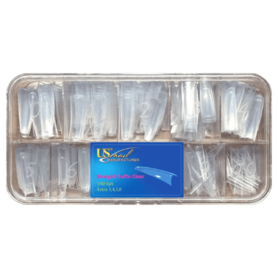 USN Clear Coffin Nail Tip Box (540 tips)