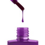 A bottle of apres Gel Color Jelly is being dripped onto a white background.