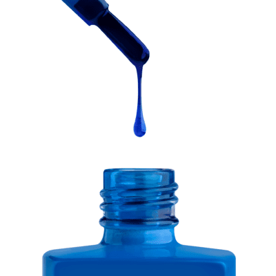An Apres Gel Color Jelly nail polish bottle showcasing a droplet.