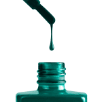 A bottle of apres Gel Color Jelly with a droplet.