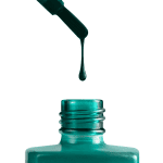 A bottle of apres Gel Color Jelly is being dropped onto a white background.
