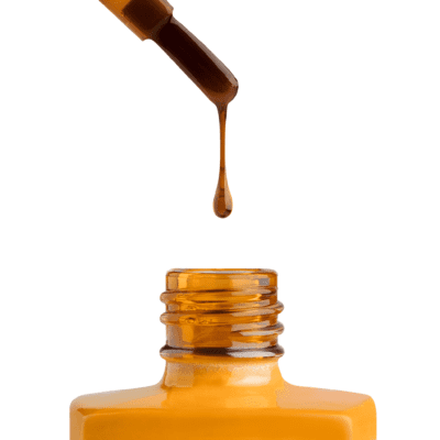 A drop of apres Gel Color Jelly is poured.