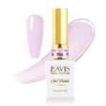 A bottle of Lavis Gel Pink Collection 0.5oz in shade P06, displayed alongside a color swatch. The bottle features a gold and white label and contains 15 mL (0.5 oz.).