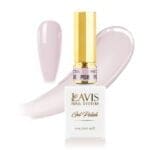 Bottle of Lavis Gel from the Pink Collection in shade P08, featuring a sample swatch of the glossy light pink color beside it. Available in 0.5oz size for perfect application.