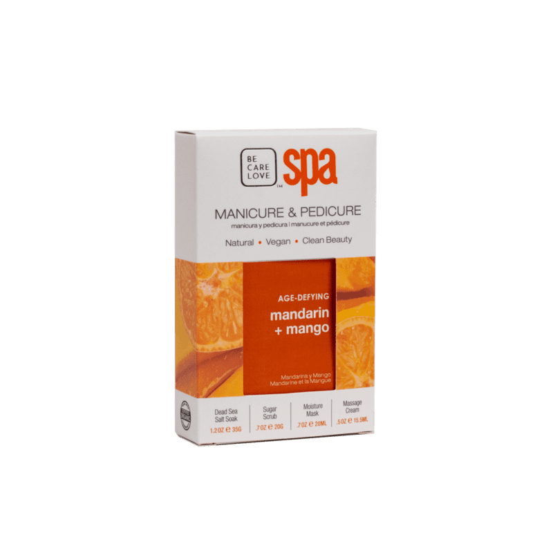 BCL Spa Manicure & Pedicure 4-Step System Single Box with orange slices.