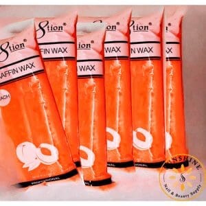 A pack of five Cre8tion Paraffin Wax Peach Box 6lbs on a white surface.