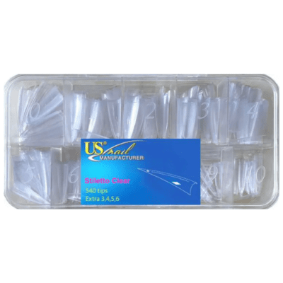 USN Natural Stiletto Nail Tip Box (540 tips)